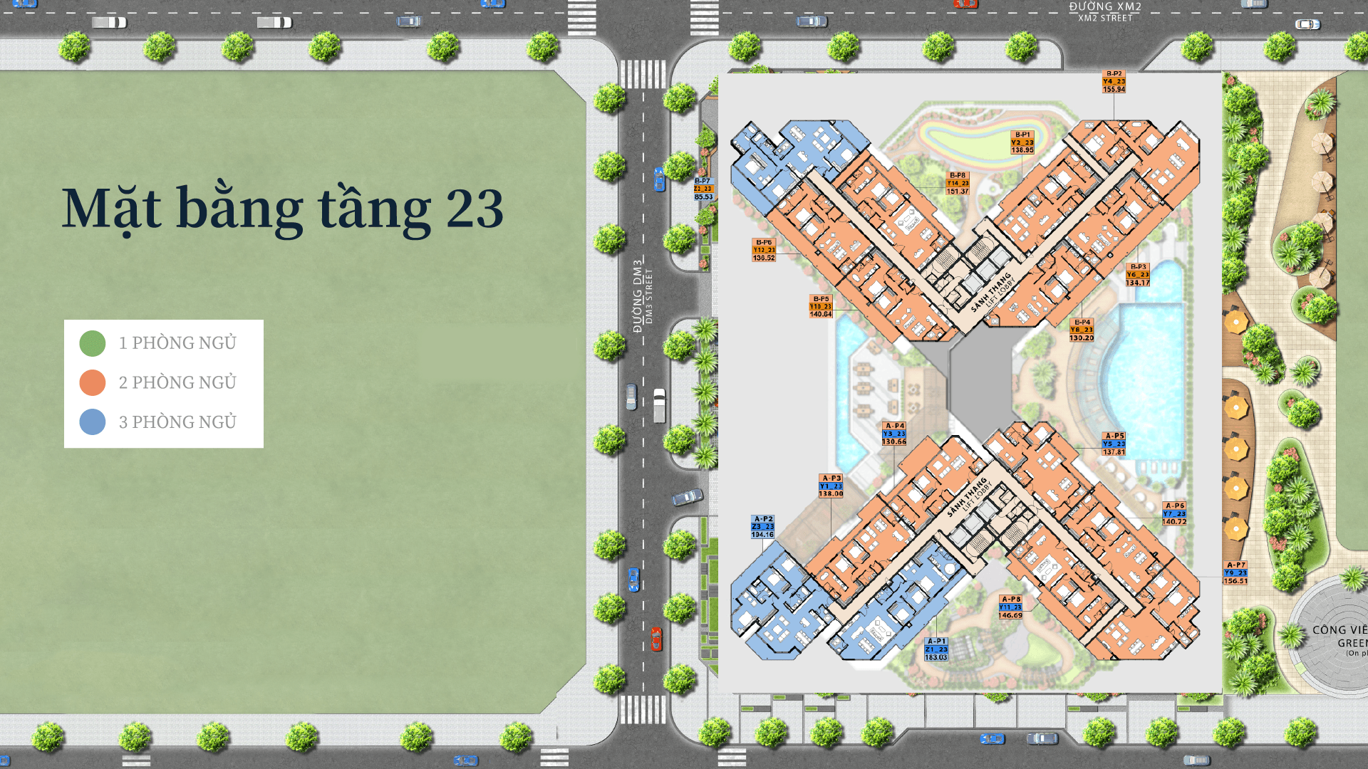 Mặt bằng tầng 23